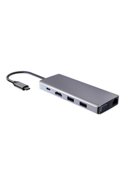 Powerology 11 In 1 USB-C VGA, Ethernet And HDMI Hub