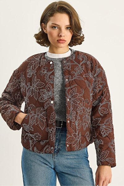 Hiccup Short bomber jacket with Patterned