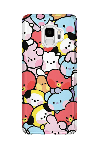 lelia حافظة هاتف شفافة مطبوعة متوافقة مع هاتف سامسونج جالاكسي S9 |   مجموعة: ...