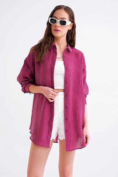Hiccup Mixray oversized button-down shirt