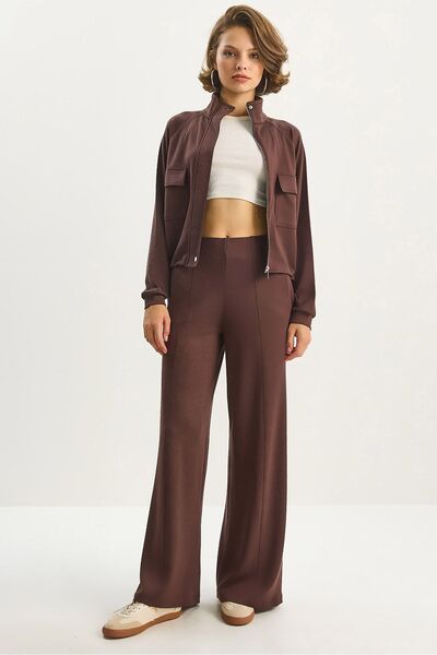 Hiccup LUCCI Jacket-Pants Viscose Blend Two-Piece Coord Set