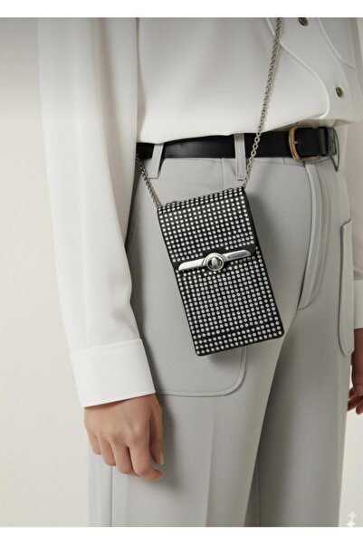 balbagss Women's Stone Chain Strap Phone Bag