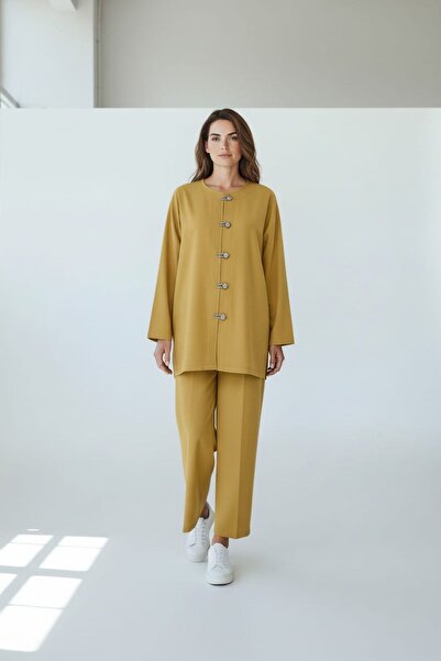 GÖKŞİN MODA Mustard Color Tracksuit Set