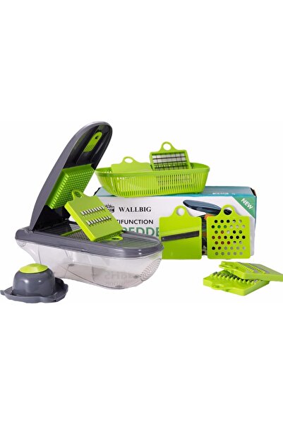 undefined MACVI 12-in-1 Vegetable Chopper with 8 Blades & 1.5L Container, Sta...