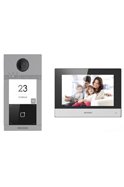 Hikvision Kit videointerfon IP cu ecran tactil de 7", memorie flash 32MB, RAM...