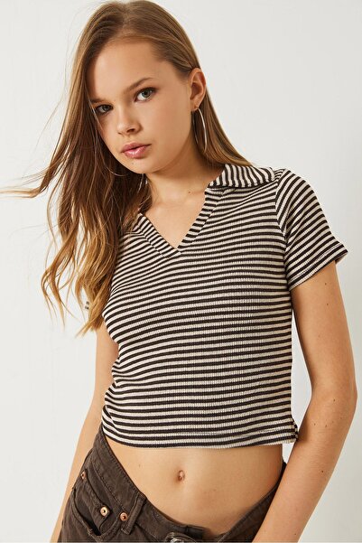 Hiccup Tricou scurt cu dungi LUCCI, croială slim fit