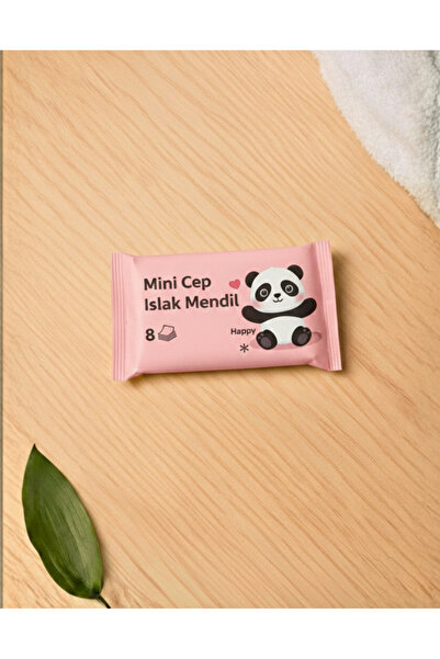 OMAC 1 Adet Mini Cep Islak Mendil Kokusuz Temizlik Bezi 1 Paket Çocuk Okul Ça...