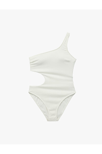 Koton Window Detailed Textured One-Shoulder Mayokini