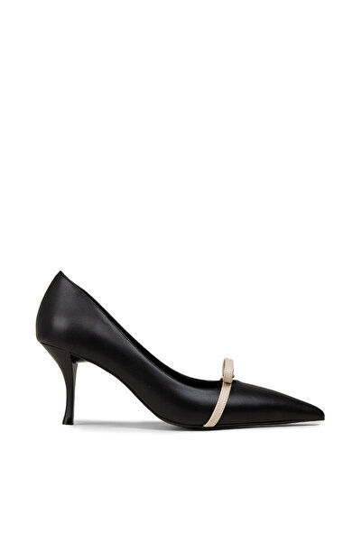 Deery Women's Black Stiletto with Bow Detail