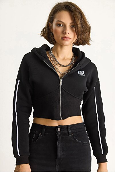 Hiccup LUCCI short sweatshirt with zip collar