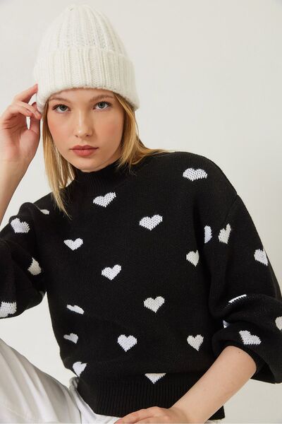 Hiccup Knitted sweater with heart pattern Bianco Lucci