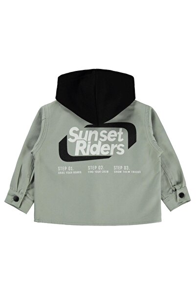 Civil Boys Double Pocket Hooded Shirt for 2-5 Years Old - Khaki 2-3 Years Old