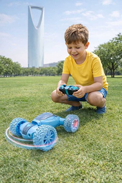 dehkah Atom Max Twist Stunt Remote Control Car Toy - 4x4 with LED Lights and ...