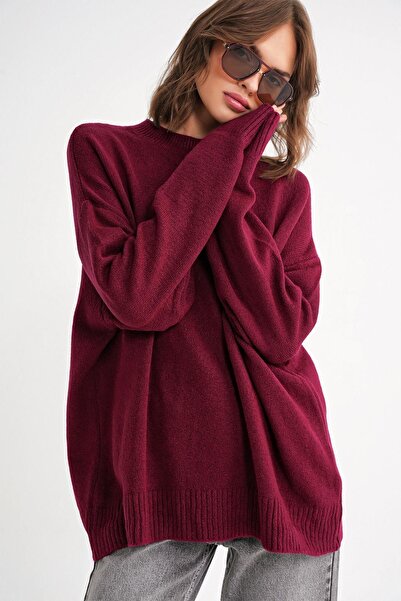 Hiccup Mixray Oversized knitted sweater with round neck