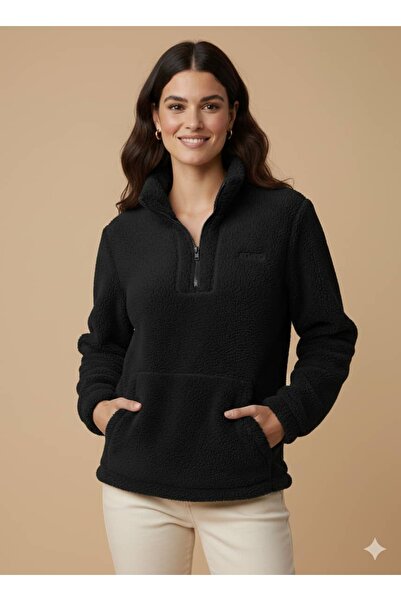 Pink Export Plush Half-Zip Pocket Sweatshirt