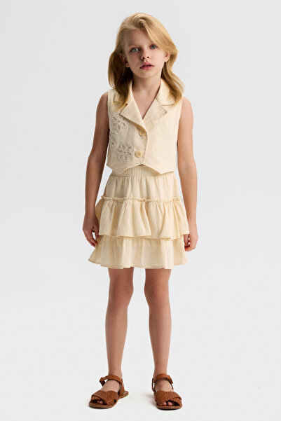 NK Κοριτσίστικο Σετ Φούστας και Μπισκότου, Κρέμα, για Ηλικίες 4-8 ετών