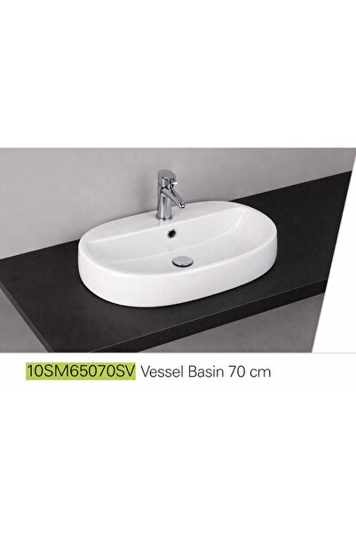 İsvea - Sentimenti Dolap Uyumlu Batarya Delikli Beyaz Lavabo 70 cm - 10SM65070SV