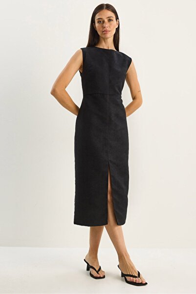 Hiccup LUCCI Faux Suede Midi Dress