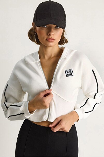 Hiccup Hanorac scurt cu guler cu fermoar LUCCI