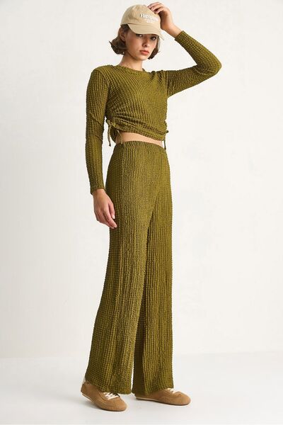 Hiccup LUCCI two-piece fitted set with flared pants