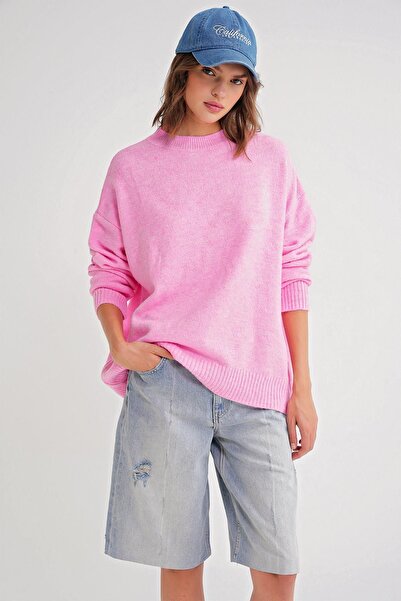 Hiccup Mixray Oversized knitted sweater with round neck