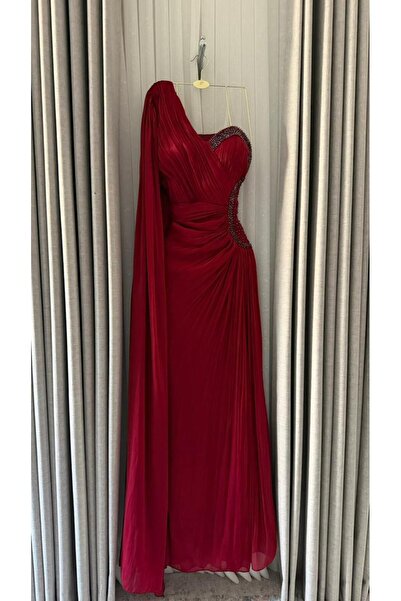 NUHAIRa Crinkle C hand-embroidered, color: burgundy