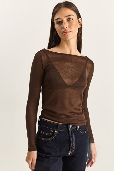 Hiccup LUCCI Crew Neck Basic Transparent Top