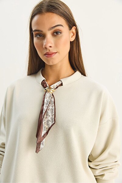 Hiccup LUCCI Crew Neck sweatshirt thaj printirime aksesorienge detalura