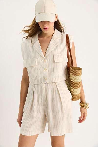 Hiccup High-waisted Striped Cotton two-piece set, coordinated