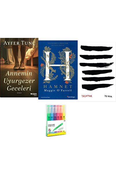Can Yayınları Annemin Uyurgezer Geceleri + Hamnet +Yaşamak / 3 Kitap SET (KAA...