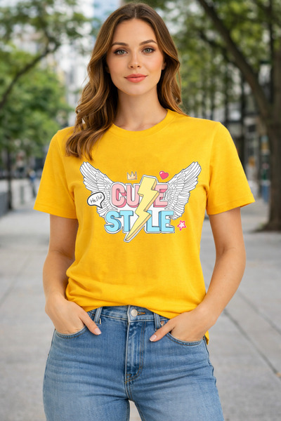 herkesemoda Slatka majica sa detaljnim printom Osnovni