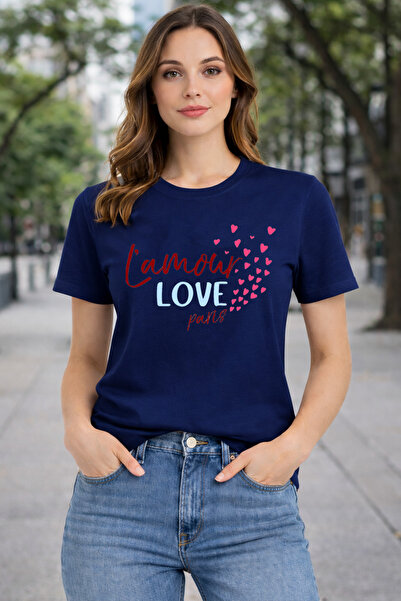 herkesemoda Tricou de bază cu imprimeu Lamour Love