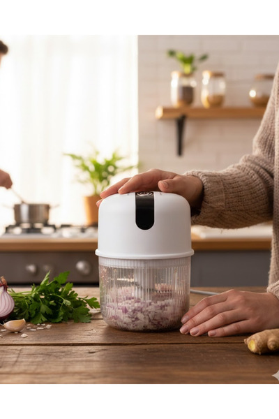 stiltrend USB Şarjlı Mini Rondo Sarımsak Soğan Zencefil