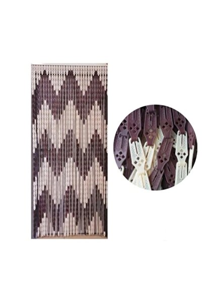 ZanaCasei PVC Fly Curtain for Door, 90 x 200 cm, Beige/Brown, UV Resistant, E...