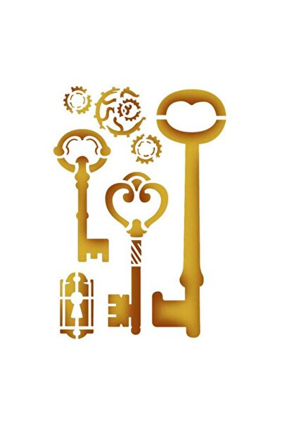 Stamperia KSD275 KEYS AND LOCK STENCIL 20X15CM