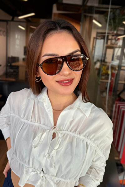 RMSMARKETİNG Brown Drop Model Sunglasses