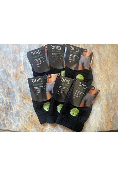 Anıt Men's 96% Bamboo 4% Lycra Breathable Boxer Briefs 6-Piece Single Color -...