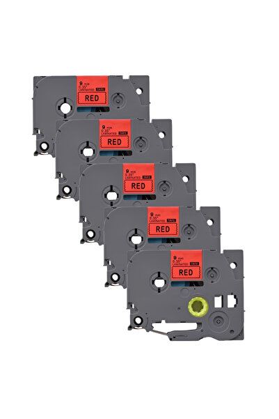 G Print Pachet 5 bucati banda etichete compatibila Brother TZe-421, 9 mm, neg...