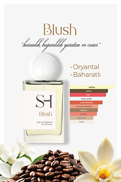 SH FRAGRANCES Blush Kadın Parfüm | Oryantal-Vanilya | Pembe Biber-Yasemin-Kah...