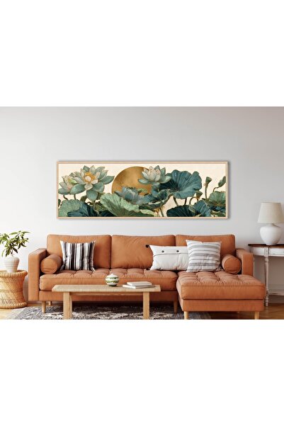 woodhomeworks Tek Parça Gerçek Ahşap Yatay Panorama Çerçeveli Tablo