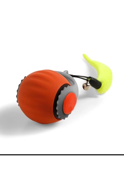 OEM Cat toy ball, interactive, USB type c charging, blue/red