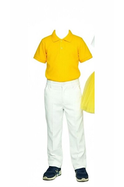 Bonnie Clyde Pantaloni albi și top galben pentru băieți, ținută de spectacol ...