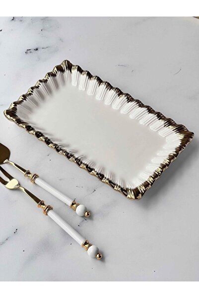 ROY KING Sofia Gold Rectangular Presentation Plate 32*20