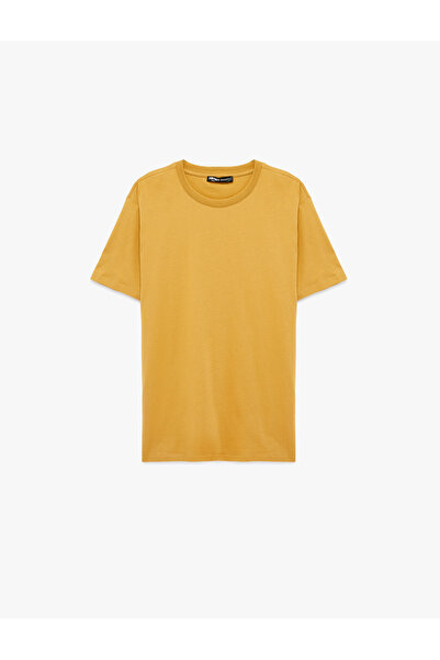 Koton Tricou din bumbac cu mânecă scurtă, cu croială normală, guler rotund basic