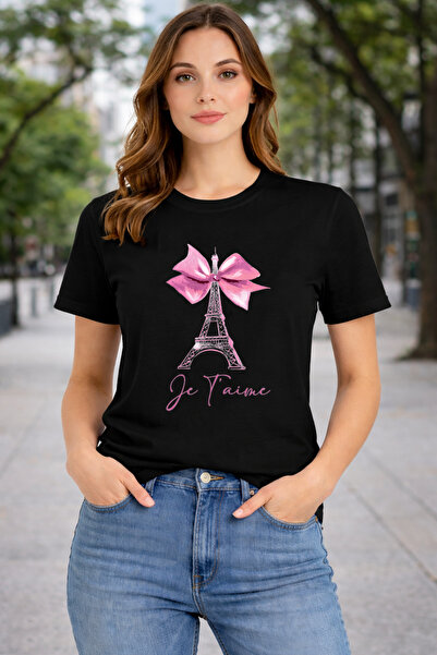 herkesemoda Tricou de bază cu imprimeu Je Time