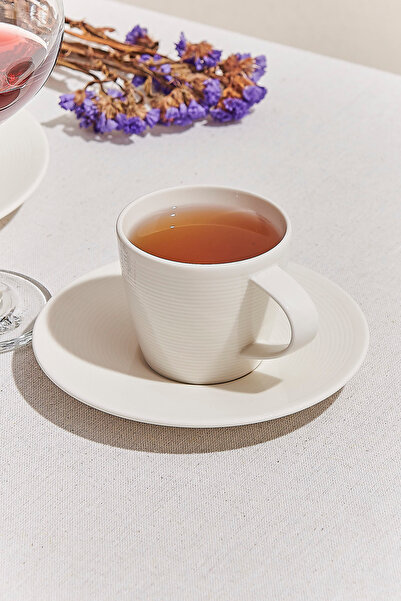 Paşabahçe New York Krem Porselen Kahve Fincanı