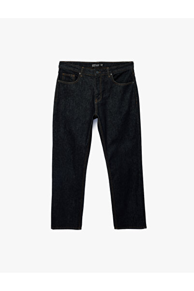 Koton Cotton Regular Waist Vintage Straight Fit Jean Pants