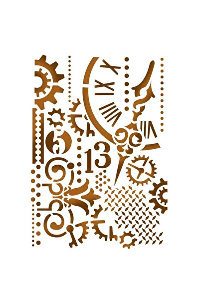 Stamperia KSD278 GEAR HANDS STENCIL 20X15CM