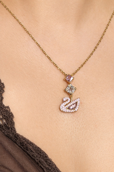 HOUSEKİ Swan Steel Necklace