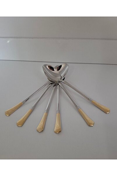AYD 6lı gümüş ucu gold detaylı yemek kaşığı